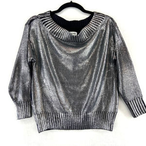 Superdown Marla Metallic Sweater Sz 